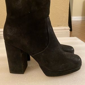 Mix no 6 Black chunky heeled booties